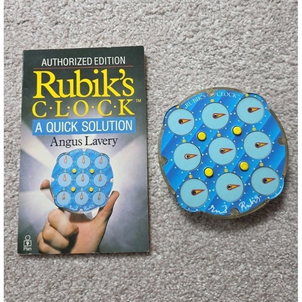 MATCHBOX RUBIK'S CLOCK PUZZLE GAME TOY 1988 VINTAGE TOY RETRO GAME BRAIN TEASER